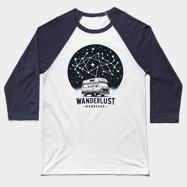 Wanderlust Baseball T-Shirt by FreshIdea8